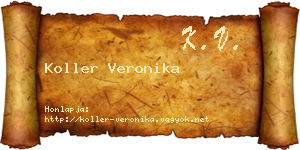 Koller Veronika névjegykártya